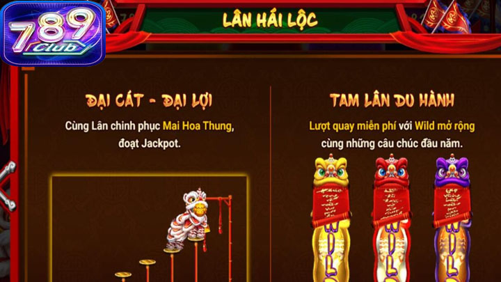 Lân hái lộc 789club là trò chơi kết hợp giữa yếu tố văn hóa truyền thống và công nghệ hiện đại