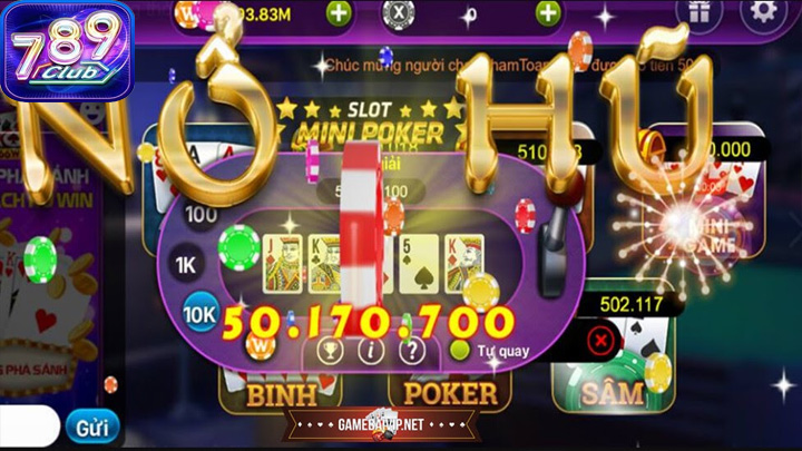 Mini Poker tại 789Club cung cấp nhiều mức cược khác nhau