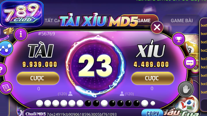 Tại 789Club, tài xỉu được nâng tầm với giao diện hiện đại